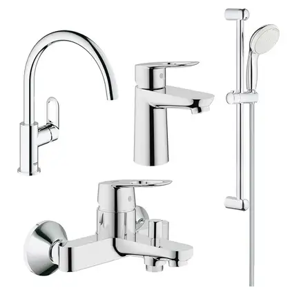 Набор смесителей для ванны 4-в-1 Grohe Bau Loop М (цвет - хром) (123225K)
