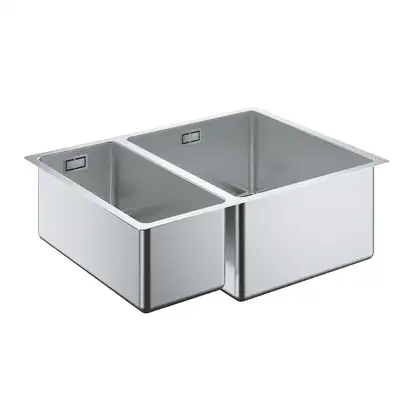 GROHE Мийка для кухні 585 x 440 мм, 1,5 чаши, матова, під стільницю, права (31576SD0)