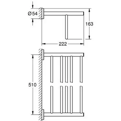 Полиця для рушників у ванну Grohe Bau Cosmopolitan Neutral (40462001)