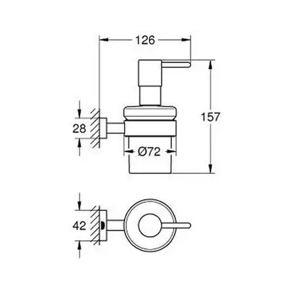 Дозатор рідкого мила Grohe Essentials Cube New (40756001)