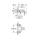 Набір змішувачів Grohe Eurosmart M-Size для душу (123244M)