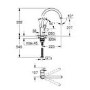 Grohe BauLoop New Змішувач для кухні, хром (31368001)
