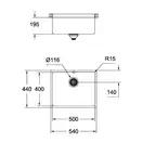 Кухонна мийка K700U Grohe EX Sink (31574GN0)