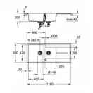 GROHE Мойка кварцевая Sink K400 (31643AP0)