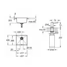 Набор Grohe мойка кухонная K700 31653AT0 + дозатор для моющего средства Contemporary 40536000 (31653AT040536000)