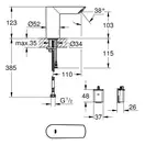 Grohe Bau Cosmopolitan E Смеситель для умывальника, хром (36452000)