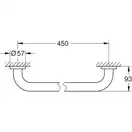 Поручень для ванни Grohe Essentials 450 мм, хром (40793001)