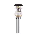 Донный клапан для раковины Qtap F009M1 70х70х220 Matt black с переливом (QT066F009M1MB)
