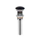 Донный клапан для раковины Qtap PU03O 70х70х227.5 Matt black с переливом (QT066PU03OMB)