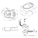Кухонная мойка Qtap CS 7451 Grey (QT7451GRE471)
