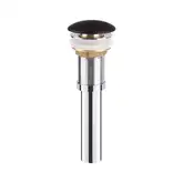 Донный клапан для раковины Qtap F009M 70х70х220 Matt black (QT066F009MMB)