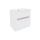 Комплект Qtap Virgo 600х580х437 White/Whitish oak тумба подвесная + раковина врезная  QT1872TPА6013060CW (QT1872TPА6013060CWWO)