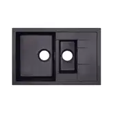 Кухонная мойка с дополнительной чашей Qtap CS 7648 Beton (QT7648BET502)