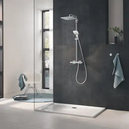 Душова система з термостатом Grohe Rainshower, хром (26649000)