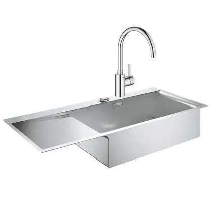 Набор Grohe мойка кухонная K1000 31582SD0 + смеситель Eurosmart Cosmopolitan 32843002 (31582SD032843002)