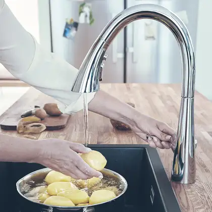 Grohe Zedra Смеситель для кухни, выдвижной, хром (32294002)