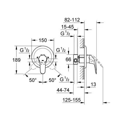 Grohe Euroeco New Змішувач для душу, хром (32742000)