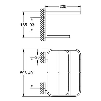Полиця для рушників у ванну Grohe Selection (41066000)