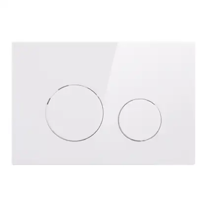 Qtap Nest Панель змиву для унітаза, біла (QT0111M11110W)