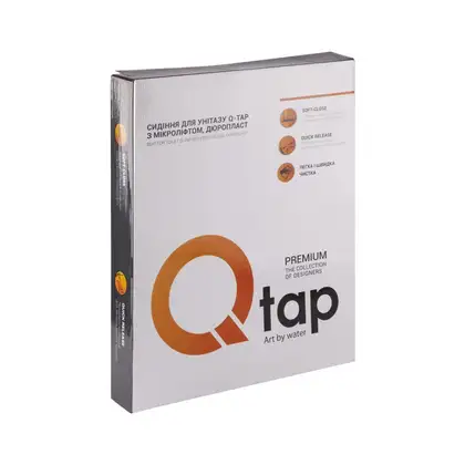 Сиденье для унитаза Qtap (Crow) с микролифтом Slim QT0599SC2170W (QT99SC2170W)