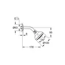 Набір верхнього душу, 3 режими струмені Grohe New Tempesta 100 (26088001)
