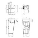 Раковина напольная моноблок Qtap Tern 440х380х830mm White с донным клапаном QT1711G302W