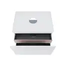 Тумба подвесная Qtap Virgo 700х476х469 White/Whitish oak со столешницей QT1879TPА701WWO