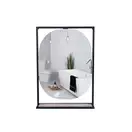 Зеркало Qtap Taurus 800х850х140 Black/Whitish oak с LED-подсветкой QT2478ZP600BWO