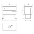 Тумба напольная Qtap Taurus 800х616х437 Whitish oak со столешницей QT2480TNT803WO