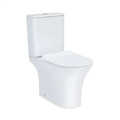Qtap Presto Унітаз-компакт безобідковий, білий (QT24221217AW)