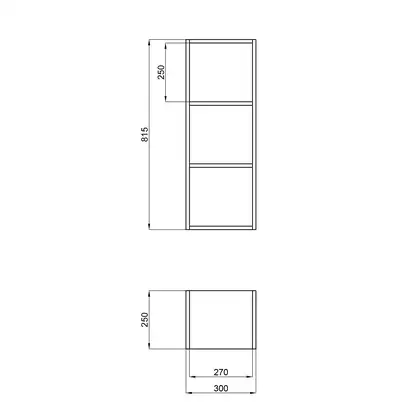 Cтеллаж подвесной Qtap Taurus 250х814х300 Whitish oak QT24762SP814WO