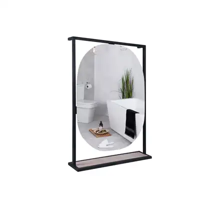 Зеркало Qtap Taurus 800х850х140 Black/Whitish oak с LED-подсветкой QT2478ZP600BWO Зеркало Qtap Taurus 800х850х140 Black/Whitish oak с LED-подсветкой QT2478ZP600BWO