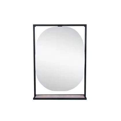 Зеркало Qtap Taurus 800х850х140 Black/Whitish oak с LED-подсветкой QT2478ZP600BWO Зеркало Qtap Taurus 800х850х140 Black/Whitish oak с LED-подсветкой QT2478ZP600BWO
