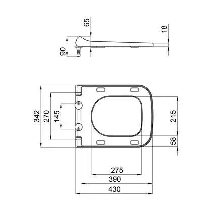 Сиденье для унитаза Qtap (Tern) с микролифтом Slim QT99HY2238W Сиденье для унитаза Qtap (Tern) с микролифтом Slim QT99HY2238W