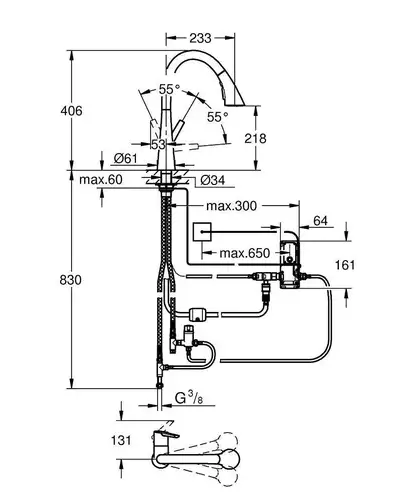 Смеситель для кухни сенсорный Grohe Zedra Touchh 30219002