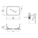 Раковина Qtap Robin 610х400х145 Matt black QT132143PMBMB