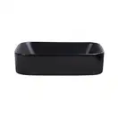 Раковина Qtap Scorpio 450х390х120 Matt black с донным клапаном QT14112242MBMB