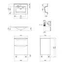Комплект Qtap Scorpio 605х825х460 Graphite тумба напольная + раковина врезная QT1471TNВ6023060CG
