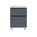 Комплект Qtap Scorpio 605х825х460 Graphite тумба напольная + раковина врезная QT1471TNВ6023060CG