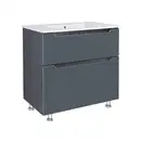 Комплект Qtap Albatross 810х825х460 Graphite тумба напольная + раковина врезная  QT1471TNВ8023080CG