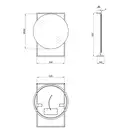 Зеркало Qtap Taurus 600х850х140 Black/Whitish oak с LED-подсветкой QT2478ZP700BWO