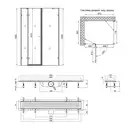 Набор Qtap душевая кабина Capricorn CRM1018RC6 100х80, стекло Clear 6 мм + трап линейный Dry FB304-600 с сухим затвором и нержавеющей решеткой 600х73 мм (QTDRYFB304600CAPCRM1018RC6)
