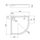 Душевой поддон Qtap Robin 308812W 80x80x12 см + сифон (ROBIN308812W)