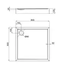 Qtap Tern Душовий піддон 80x80x12 см, білий (TERN308812C)