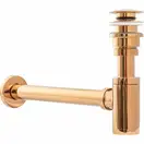Сифон универсальный для раковины (умывальника) REA ROSE GOLD CLICK-KLAK розовое золото (REA-A8541)