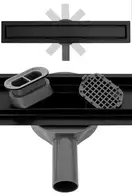Трап для душа REA NEO PRO BLACK 2в1 черный 80 см (REA-G8907)