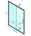 Душевая дверь REA RAPID SLIDE 140 BLACK (REA-K6404)