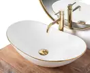 Умывальник (раковина) REA ROYAL GOLD EDGE накладной белый (REA-U8570)
