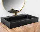 Умивальник (раковина) REA GOYA BLACK MAT 100 накладний - підвісний чорний матовий (REA-U8666)