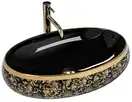 Умывальник (раковина) REA MERYL BLACK / GOLD накладной черный/золотой (REA-U8811)